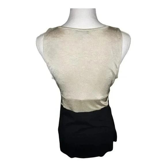 Express Women’s Medium Satin Feel Multicolored Neutral Sleeveless Blouse - Picture 3 of 4